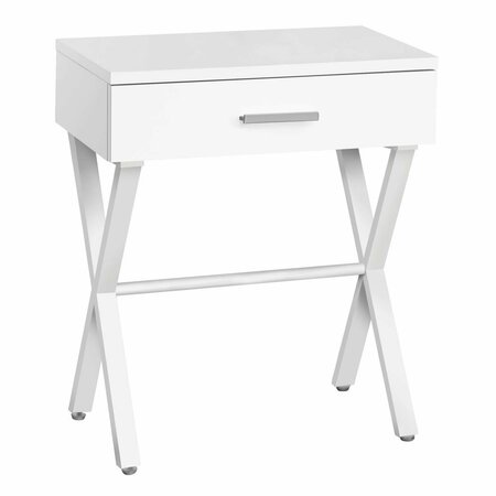 MONARCH SPECIALTIES 24 in. Accent Table, White - White Metal Finish I 3606